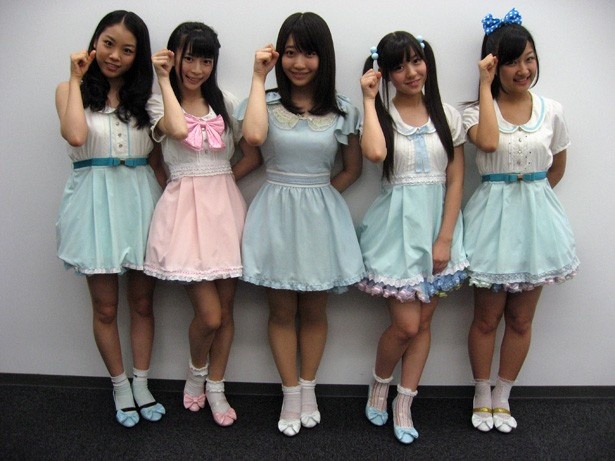 「Tokyo Cheer2 Party」の左から原田里佳子・澤翔子・中西悠綺・須永留奈・澤田樹奈