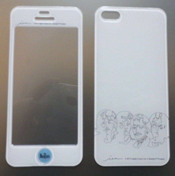 ビートルズのメンバーの顔が描かれたiPhone5保護用ステッカー