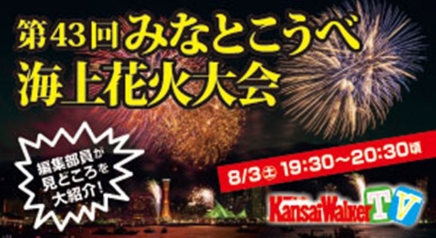 【8/3(土)19:30～20：30ごろUSTREAM生中継】「第43回みなとこうべ海上花火大会」を神戸・メリケンパークから生配信！