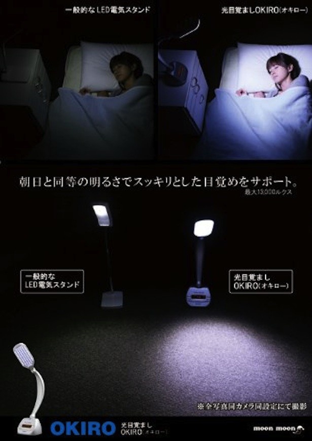 【写真を見る】一般的なLEDとOKIROの照度の違いを比較