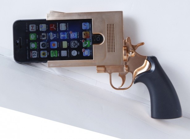 iPhone5 /ハンドガンスタイルスマホケース