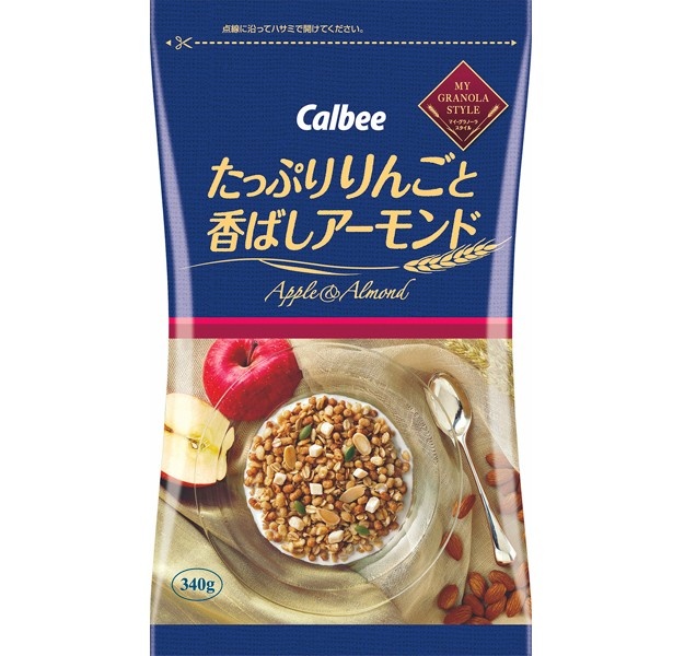 乾燥リンゴを散りばめた「たっぷりりんごと香ばしアーモンド」