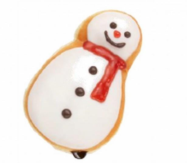 毎年このホリデーシーズンだけに販売される人気の雪だるま型ドーナツ、スノーマン チョコ