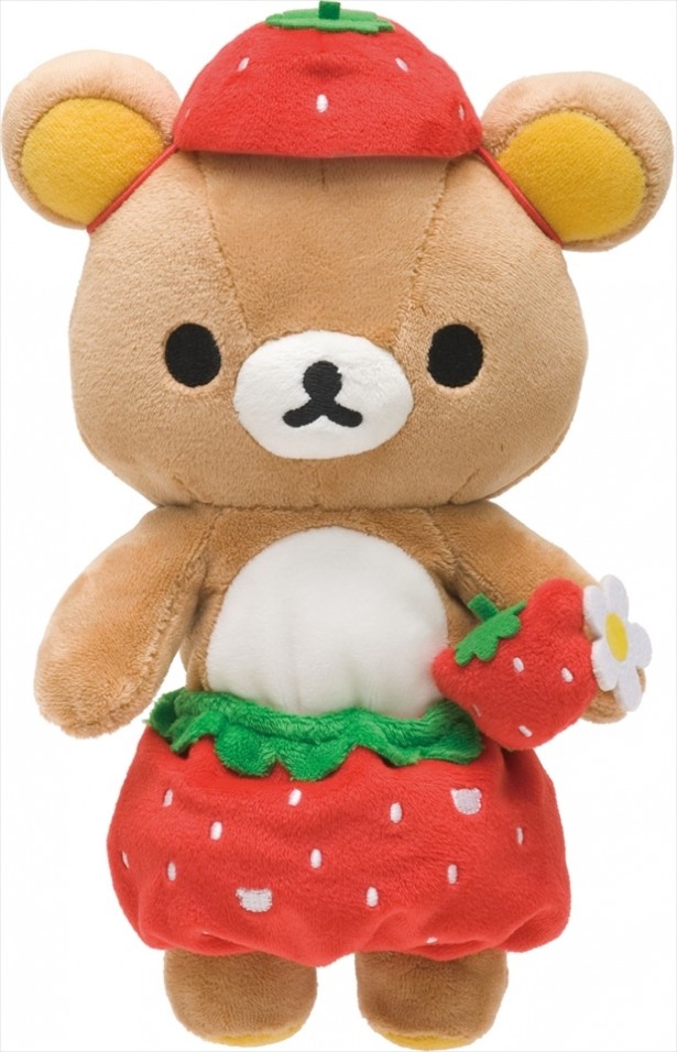 イチゴのコスチュームを着たところ