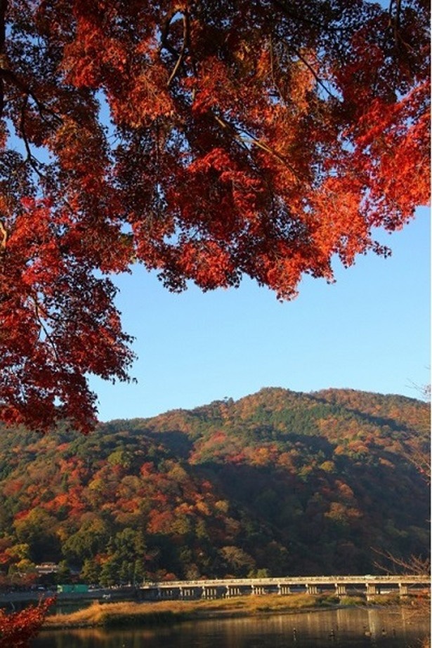 渡月橋と桂川、美しい風景に出会える嵐山
