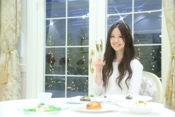 ライトアップされたガーデン、そして料理にも大満足