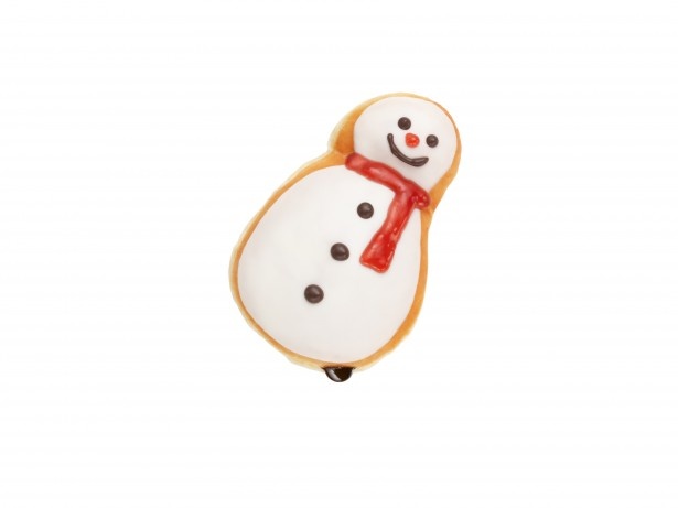 チョコレートクリームがたっぷり入ったスノーマンチョコ