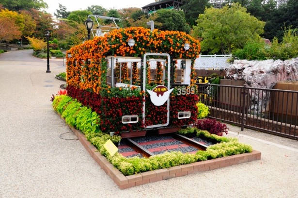 画像1 6 ひらパーにお花の京阪電車が登場 ウォーカープラス