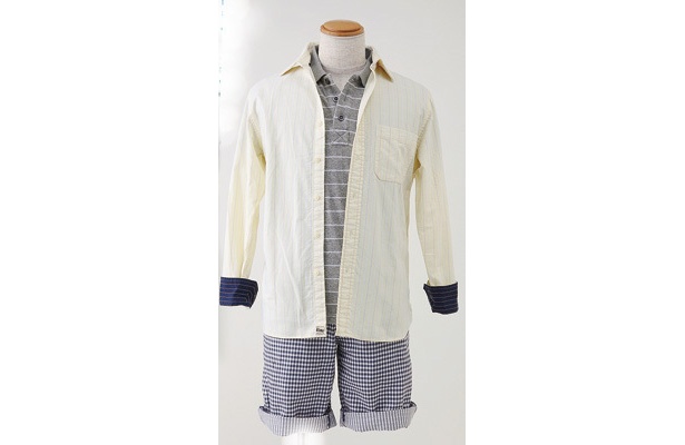 ドライストレッチパイルポロシャツ（1990円）、オックスフォードストライプシャツ（2990円）、ハーフパンツ（2990円）（UNIQLO by Gilded Age）