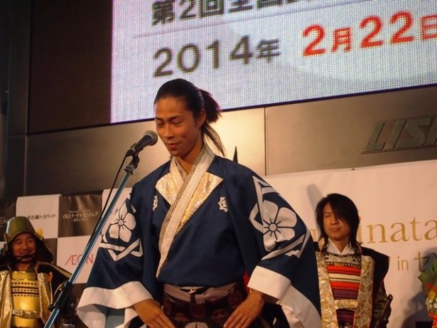 第1回大会で第3位、金に同じと書いて銅を勝ち取った土佐おもてなし勤王党の坂本龍馬