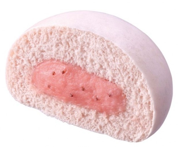サークルKサンクスの女性向け中華まん第三弾、ルナルナいちごミルクまん