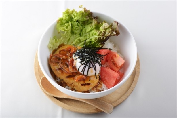 ひじき入りハンバーグで♪和風ロコモコ丼