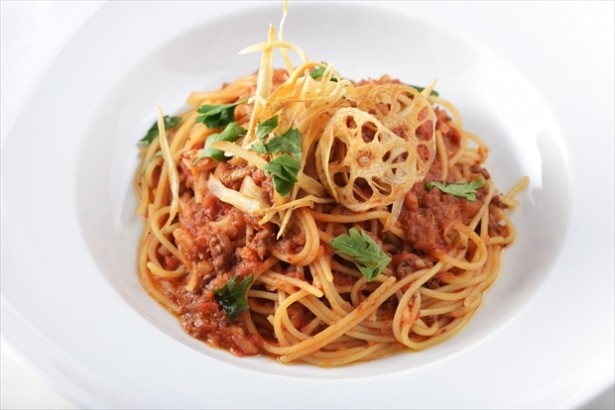 根菜ボロネーゼパスタ