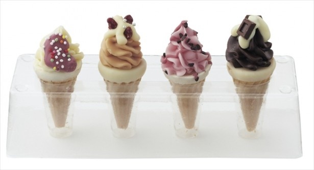 本物みたいなソフトクリームのチョコが入ったキュッパ ソフトクリームショコラ