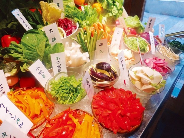 農家から毎日直送される新鮮野菜がずらり！