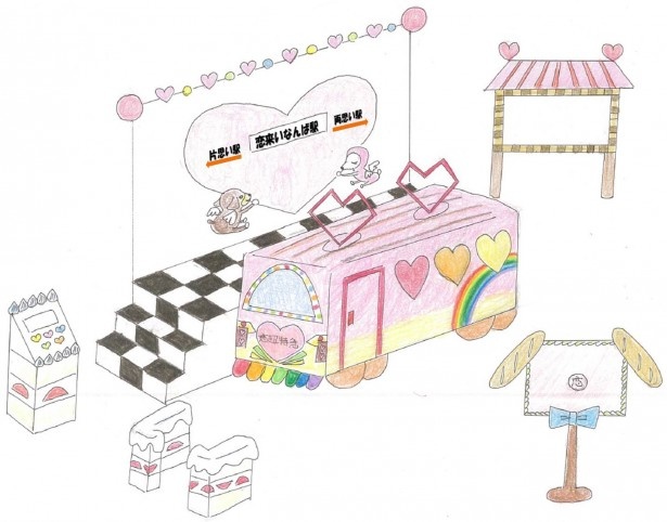 お菓子でできた恋の新駅!? 『恋来いなんば駅』がなんばウォークに登場