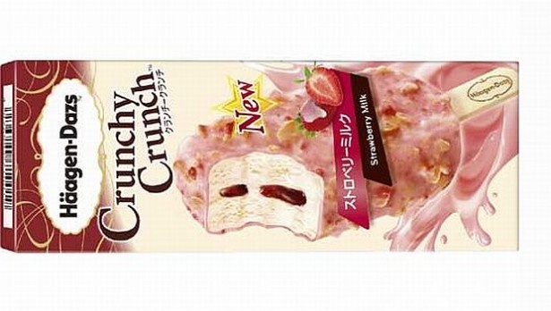 【写真を見る】濃厚でクリ－ミー！クランチークランチ「ストロベリーミルク」