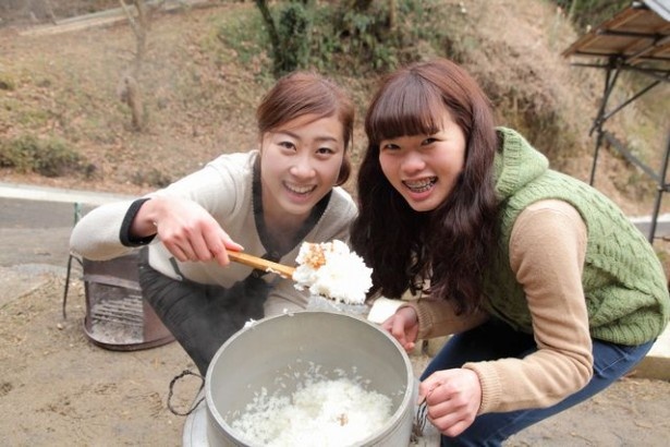 お米も炊けたよ！おこげ美味しそう！