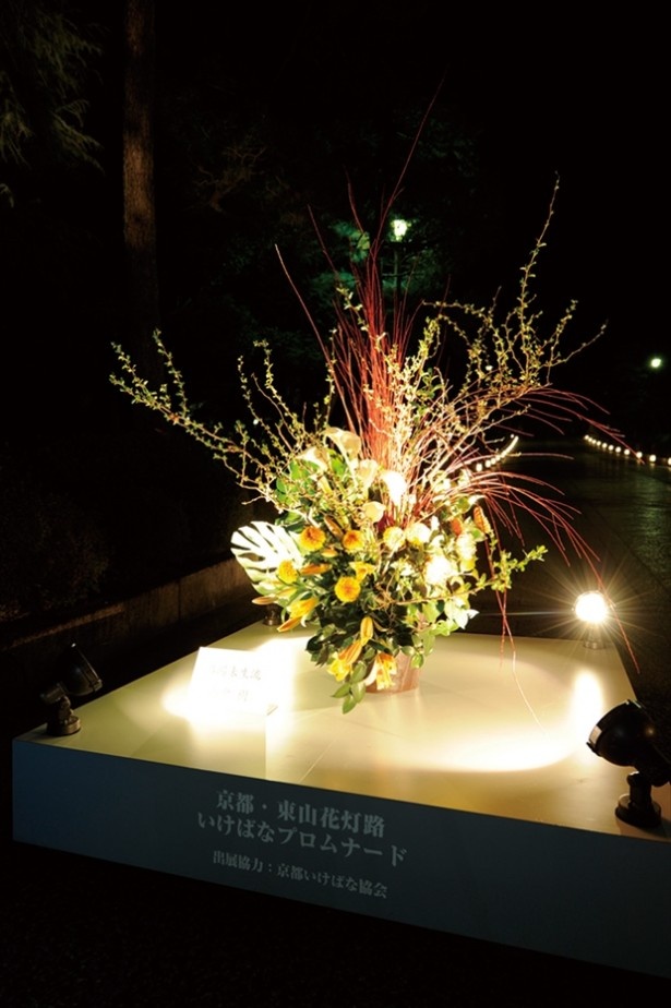 京都いけばな協会のいけばなプロムナード