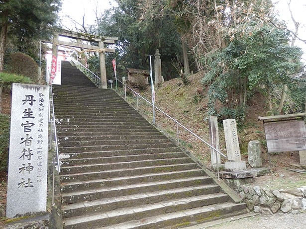鳥居の右に、高野山町石道参詣登山の起点がある