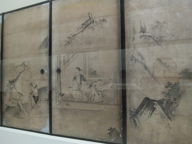 林和靖・陶淵明図襖　狩野探幽筆　江戸時代 慶安三年（一六五〇）酬恩庵（一休寺）蔵