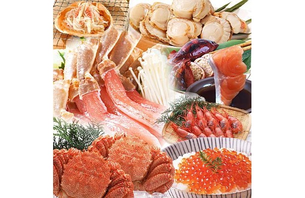 毛ガニにイカめしまで付く豪華北国セット全8品は1万2000円コース