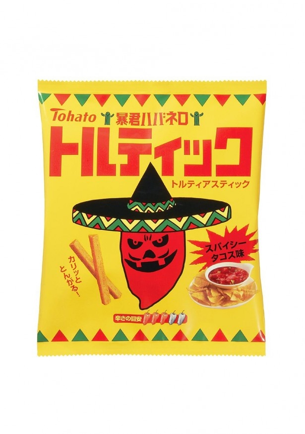 【写真を見る】「暴君ハバネロ・トルティック　スパイシータコス味」（予想小売価格130円前後）は6月23日(月)に発売
