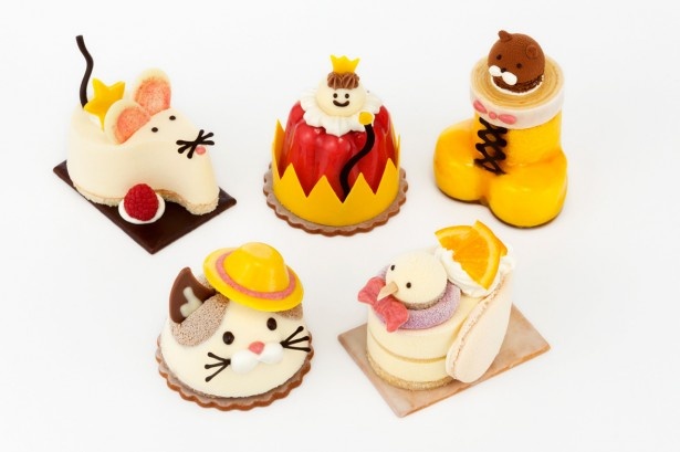 グリム童話の世界を、5つのケーキで表現。童話「長靴をはいた猫」はある粉屋の息子と猫の話