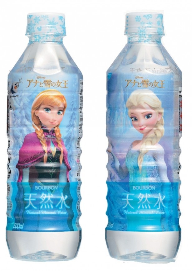 「天然水」のパッケージに可憐な『アナと雪の女王』が登場