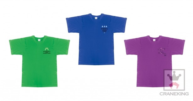 「ちびきゅんきゃら」と同じ色のTシャツ(写真左から)緑間真太郎、青峰大輝、紫原敦