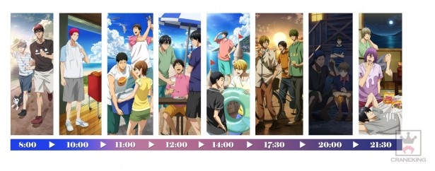 時間経過でキャラクターたちの素顔が垣間見えるコレクションポスター(全8種)