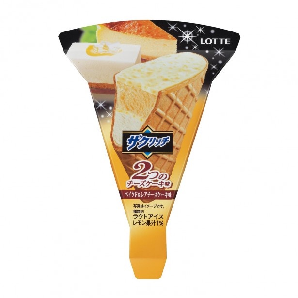 2種類のチーズケーキ風味が楽しめるザクザク食感アイス新登場