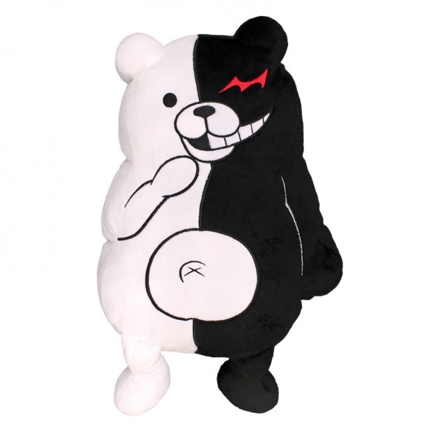【写真を見る】B賞「モノクマダイカットクッション」(全1種/全高約36cm)