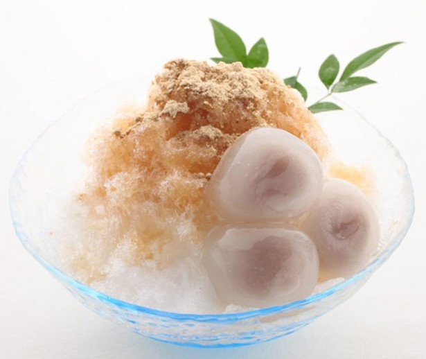 氷わらび（ほうじ茶）￥550 （ソフトクリーム付きは￥750）