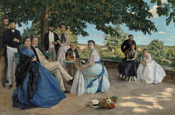 フレデリック・バジール  「家族の集い」　 1867年/1869年に加筆　　油彩/カンヴァス　152×230cm