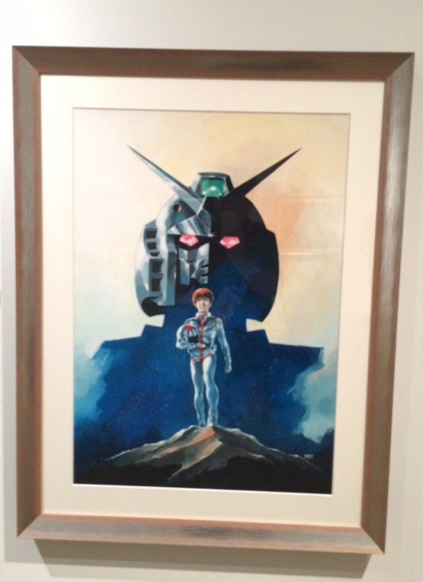アニメーション・ディレクターの安彦良和氏によるポスター原画。「ガンダムギャラリー」のコーナーではポスター原画を展示