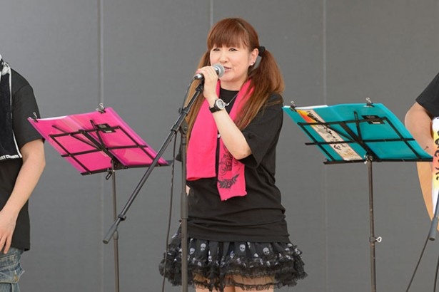 声援団コアメンバーのひとり、声優のかないみか。「アンパンマン」のメロンパンナ役をはじめ出演作多数