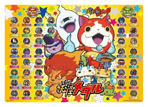 シリーズ第3章までの妖怪メダルを覚えられる、B賞の「ランチョンマット」(全2種)