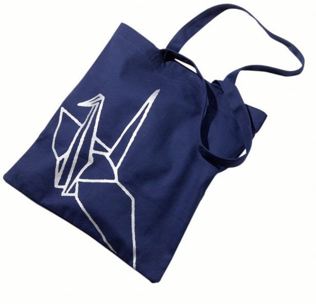 鶴の折り紙がプリントされたRay Cassin「Tote bag」
