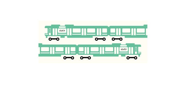 ゆるカワイイ西鉄電車柄オリジナル手ぬぐいは全2種類