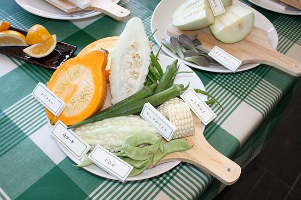 ふんだんに“変わりだね野菜”が使われていた