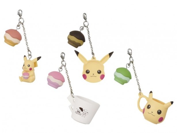 「Pokemonlife@enjoy eating！」のアイテムが小さくなった「チャームマスコット」(全4種)