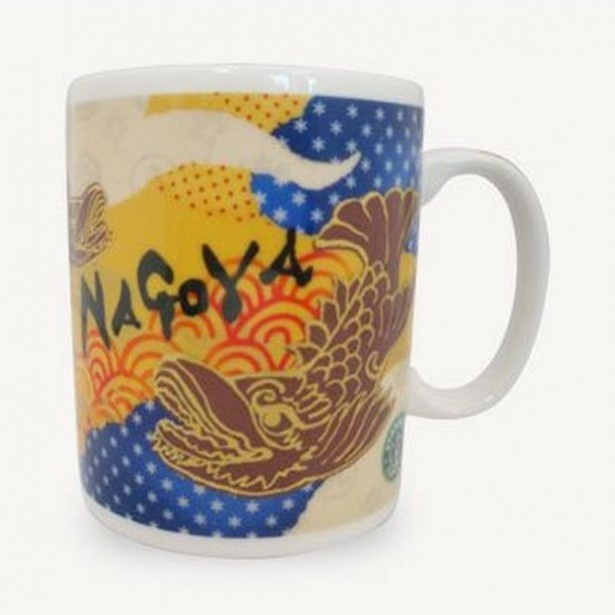 シャチホコを描いた名古屋限定のマグカップ