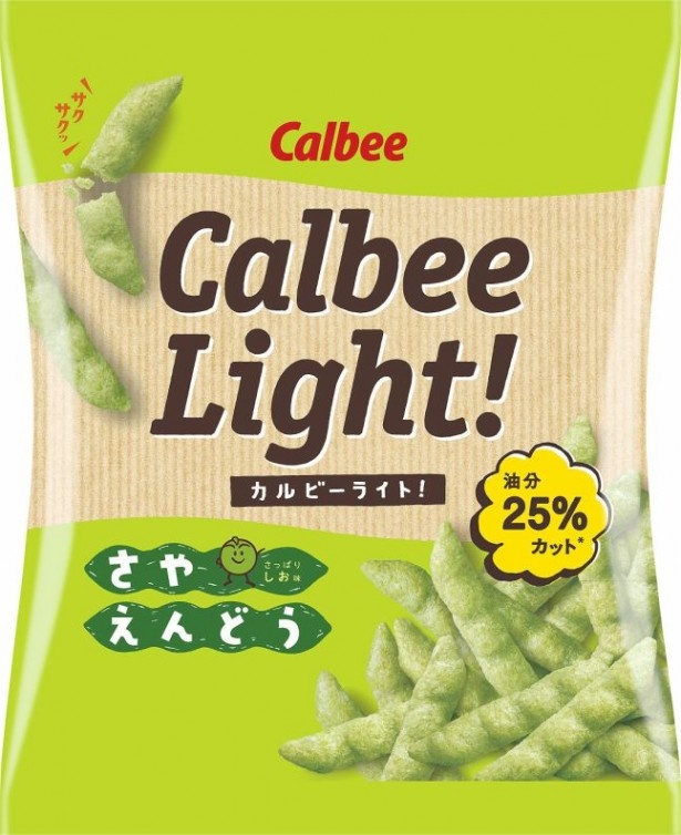 【写真を見る】えんどう豆の風味が感じらる「カルビーライト！さやえんどう」(オープン価格)
