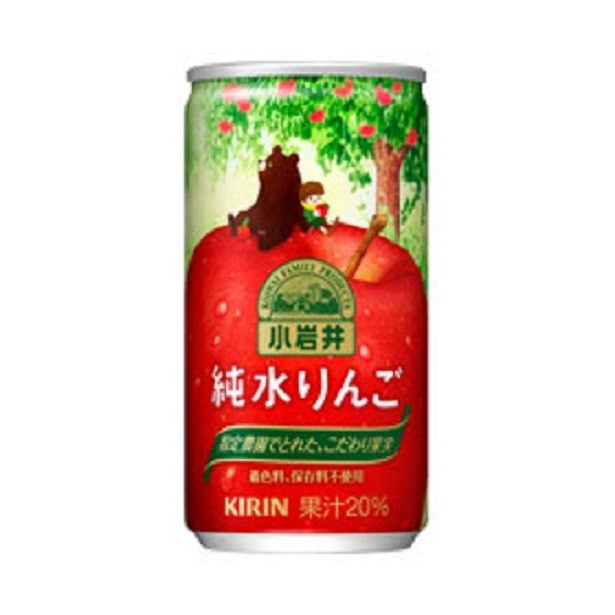 ｢小岩井 純水りんご｣(缶)(185g　希望小売価格・税別80円)