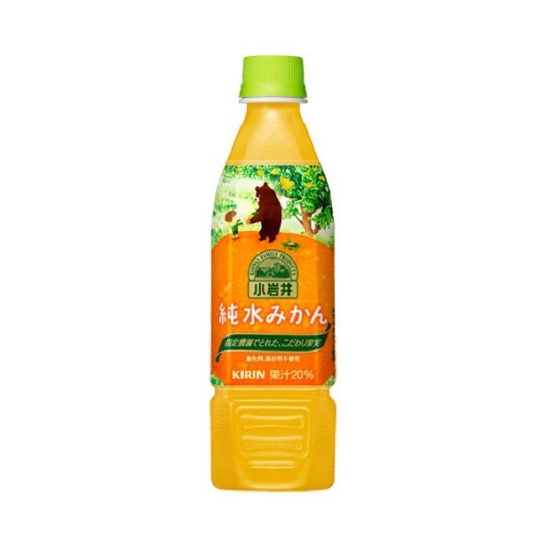 果汁20％使用、爽やかな酸味と香りを感じられる｢小岩井 純水みかん｣(ペットボトル)(470ml　希望小売価格・税別140円)