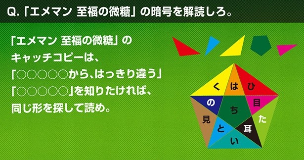 これは簡単!?「エメマン 至福の微糖」は「○○○○○から、はっきり違う」