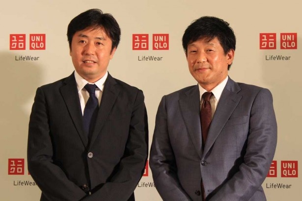 【写真を見る】記者発表会に出席した、ファーストリテイリング グループ執行役員、果瀬聡氏(写真右)と、「UNIQLO OSAKA」 店長、松本晃明氏(同左)