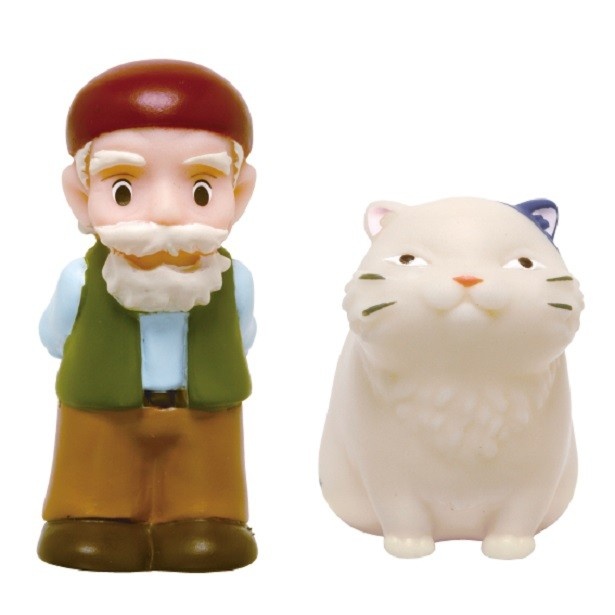 “地球屋”の主人の西司朗と、ぽっちゃり猫のムーン