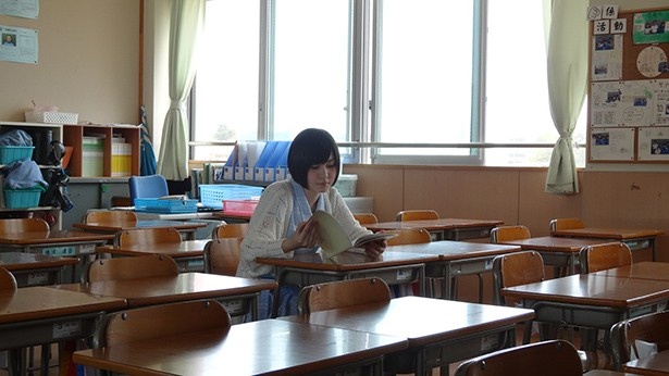 岩田の母校の小学校での撮影シーン